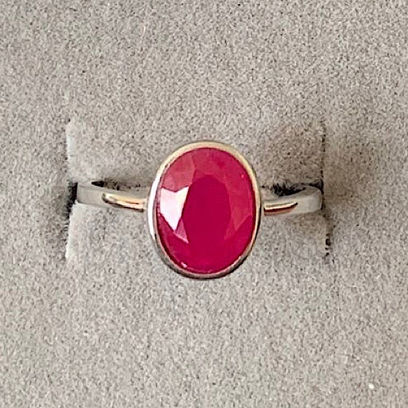 2CT Natural Burma Ruby Ring - Picture 1 of 13